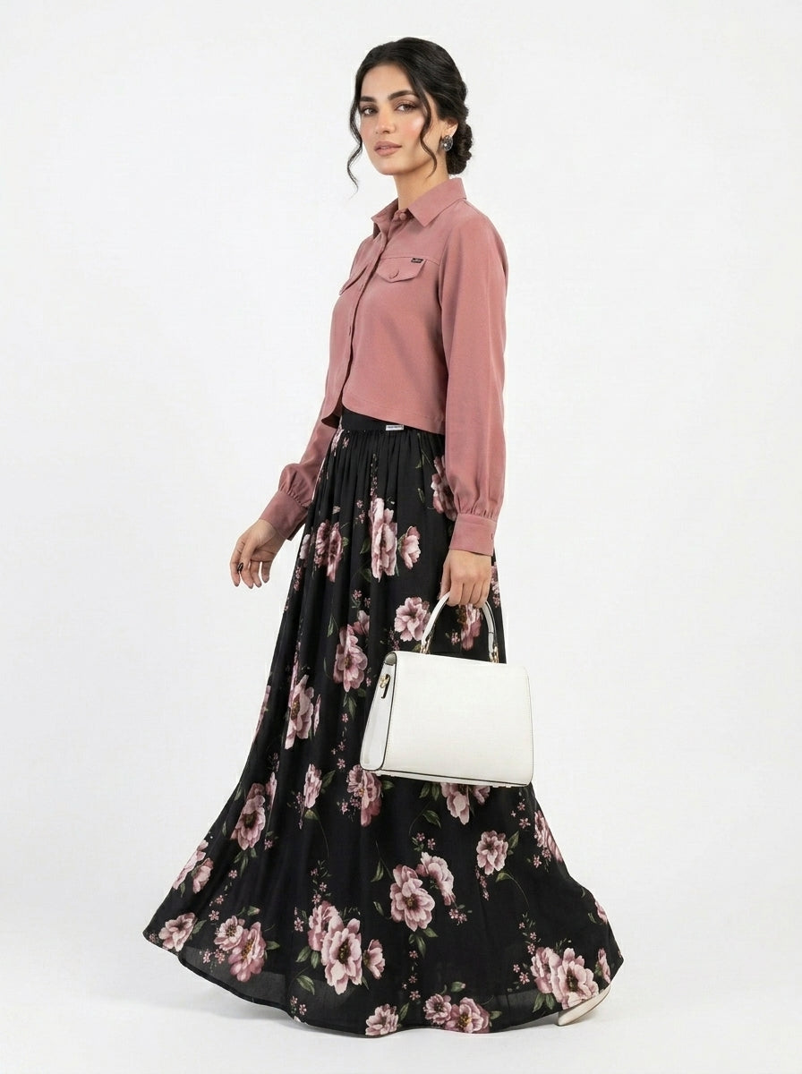 Floral Printed Maxi Dress Imported