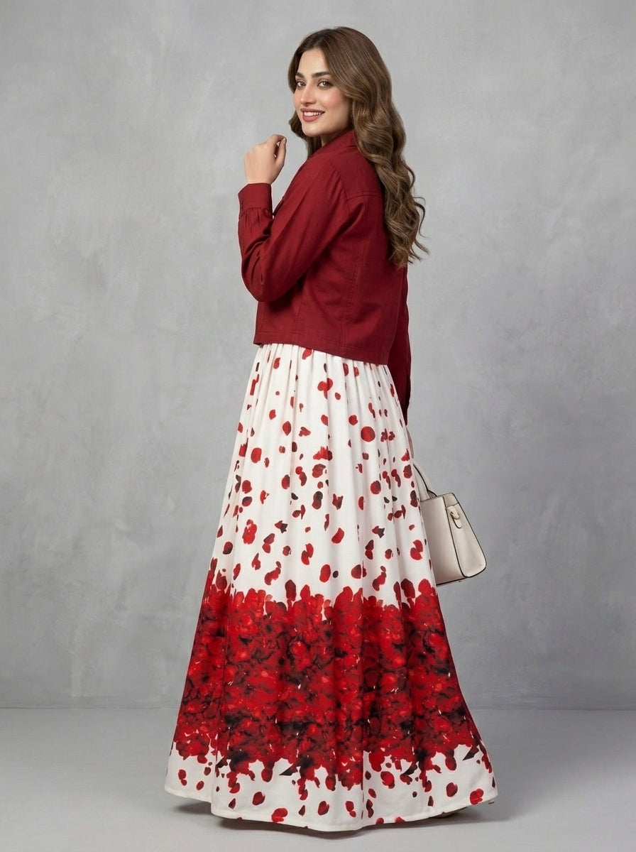 Floral Printed Maxi Dress Imported