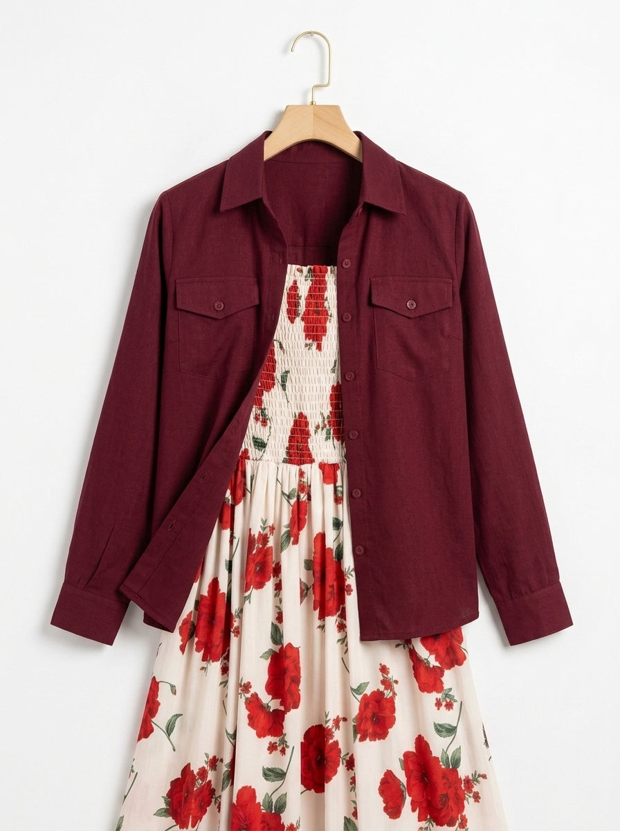Floral Printed Maxi Dress Imported