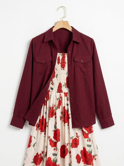 Floral Printed Maxi Dress Imported