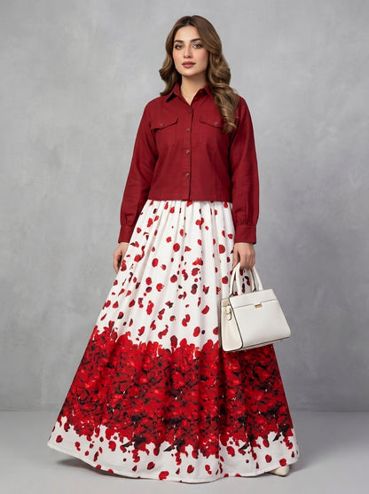 Floral Printed Maxi Dress Imported