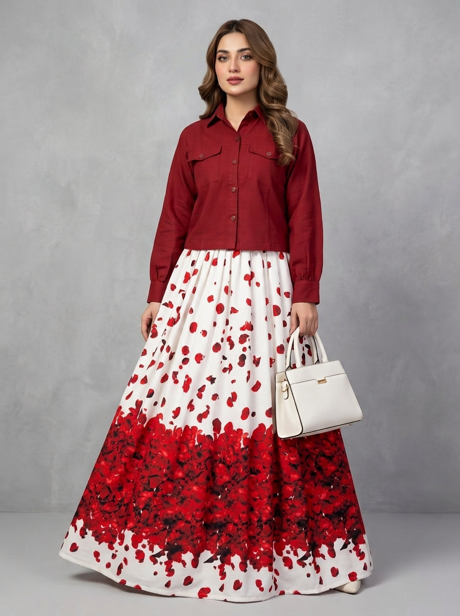 Floral Printed Maxi Dress Imported