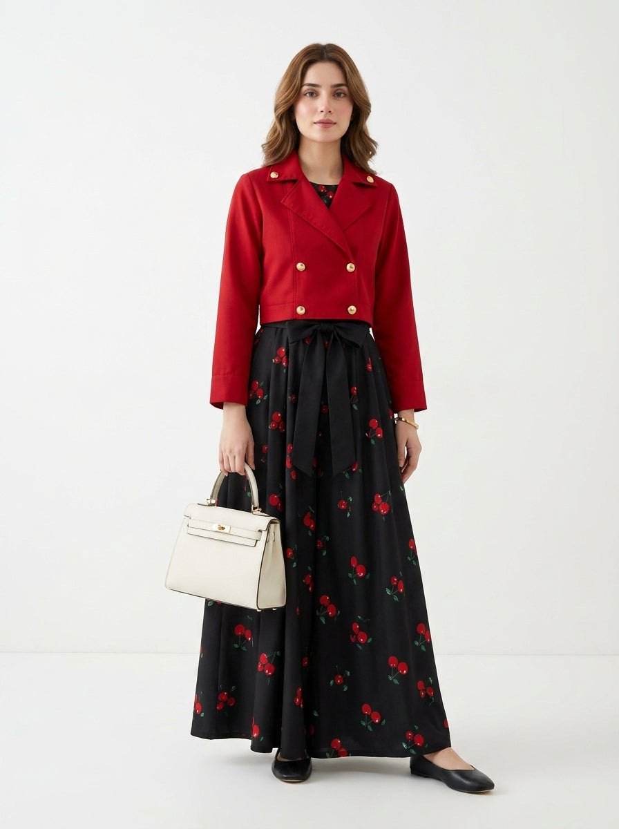 Floral Printed Maxi Dress Imported