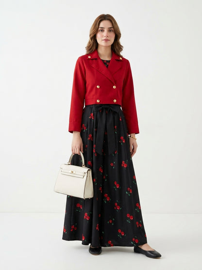 Floral Printed Maxi Dress Imported