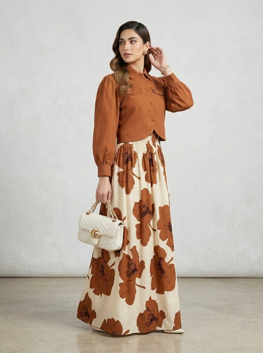 Floral Printed Maxi Dress Imported