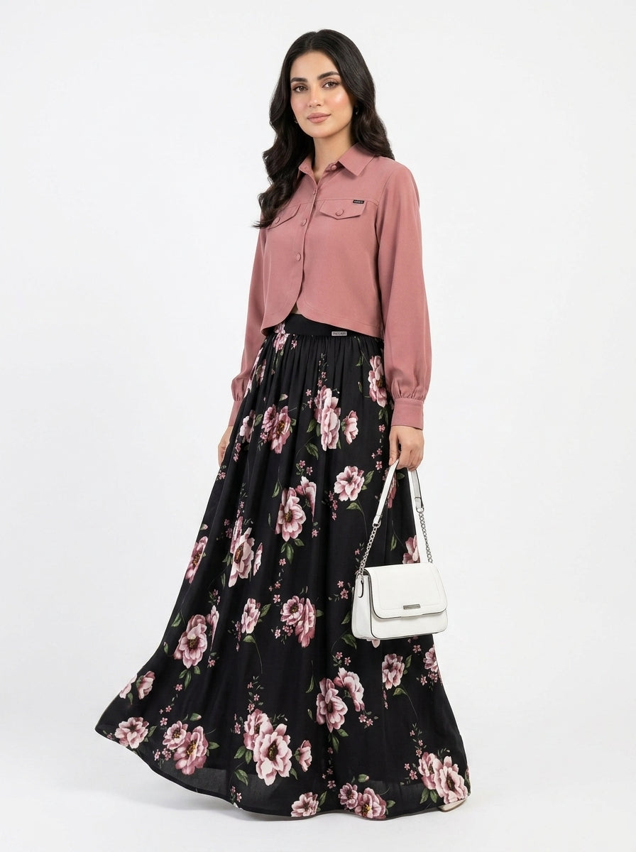 Floral Printed Maxi Dress Imported
