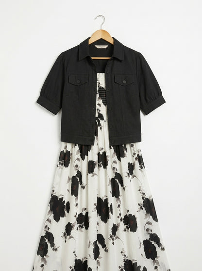 Floral Printed Maxi Dress Imported