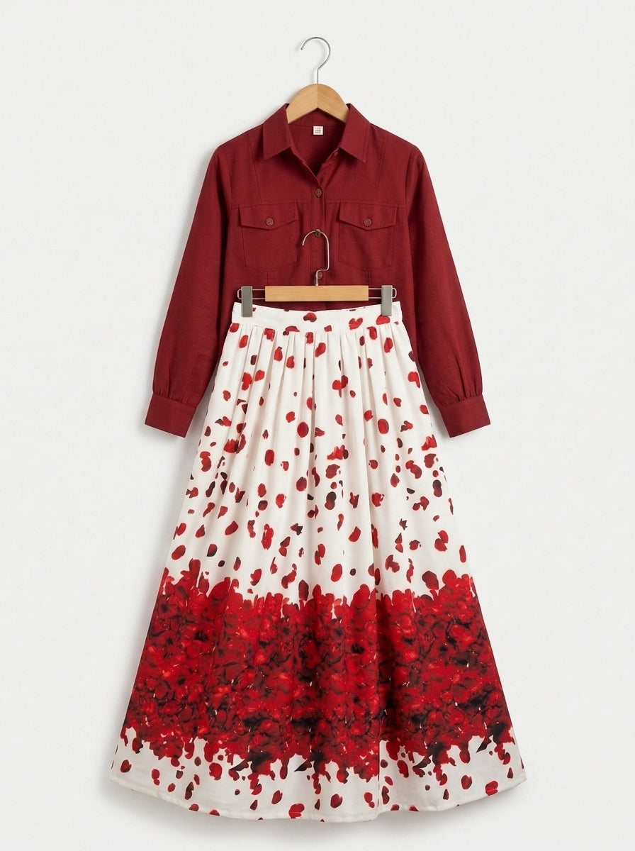 Floral Printed Maxi Dress Imported