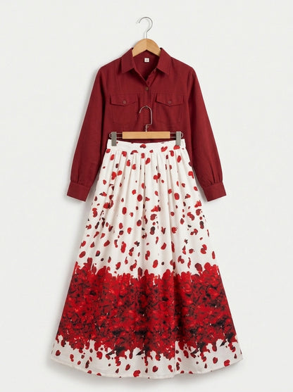 Floral Printed Maxi Dress Imported