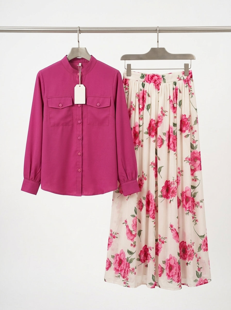 Floral Printed Maxi Dress Imported