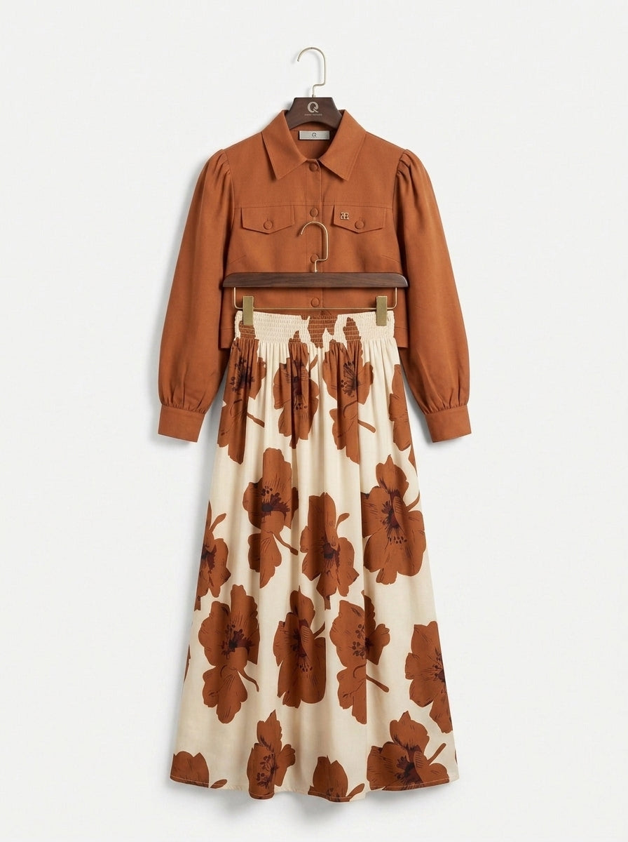 Floral Printed Maxi Dress Imported