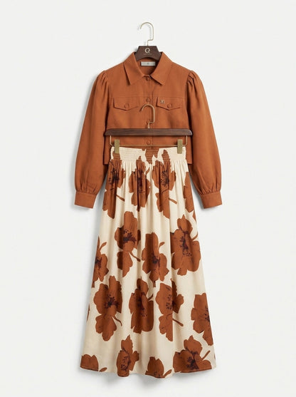 Floral Printed Maxi Dress Imported
