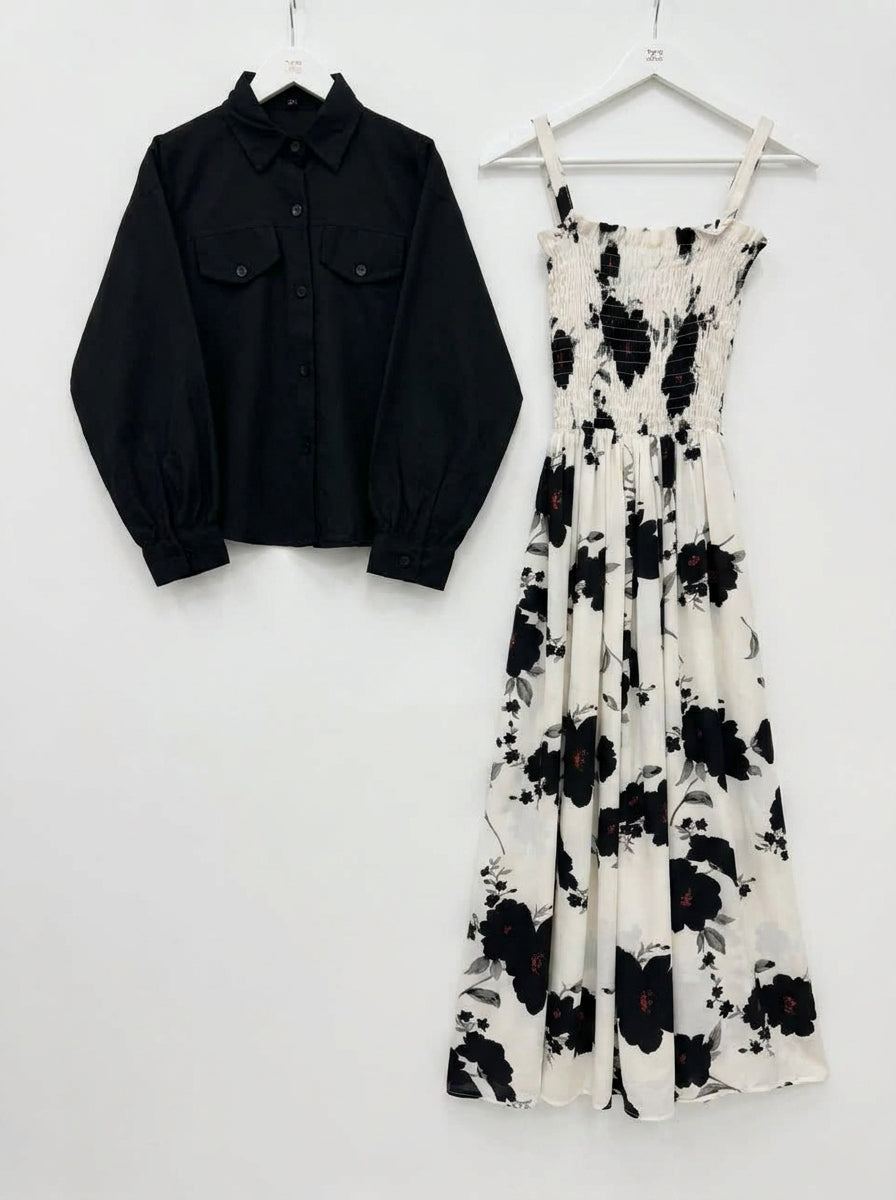 Floral Printed Maxi Dress Imported