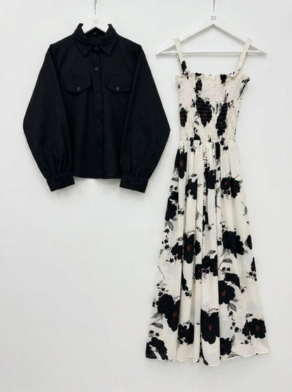 Floral Printed Maxi Dress Imported