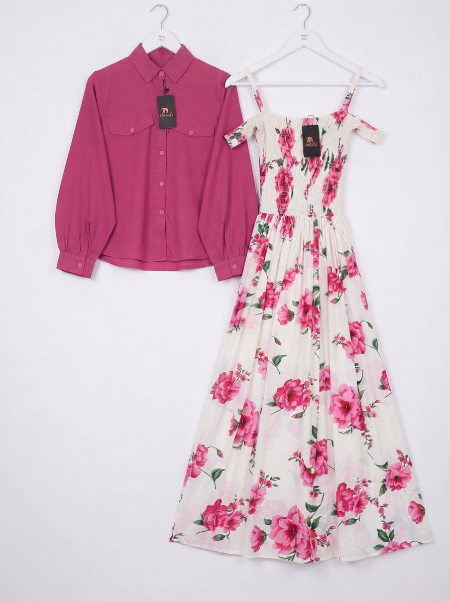 Floral Printed Maxi Dress Imported