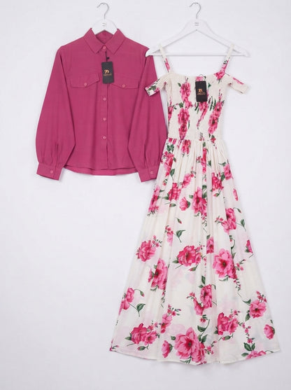 Floral Printed Maxi Dress Imported