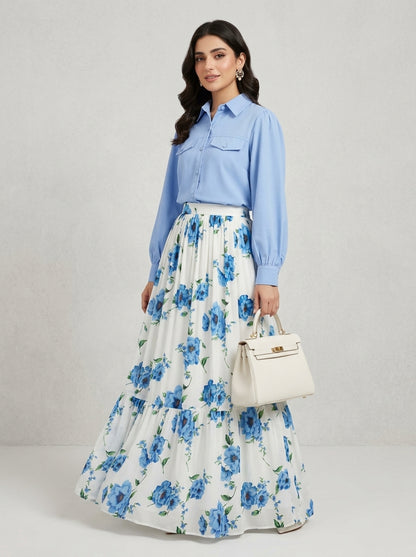 Floral Printed Maxi Dress Imported
