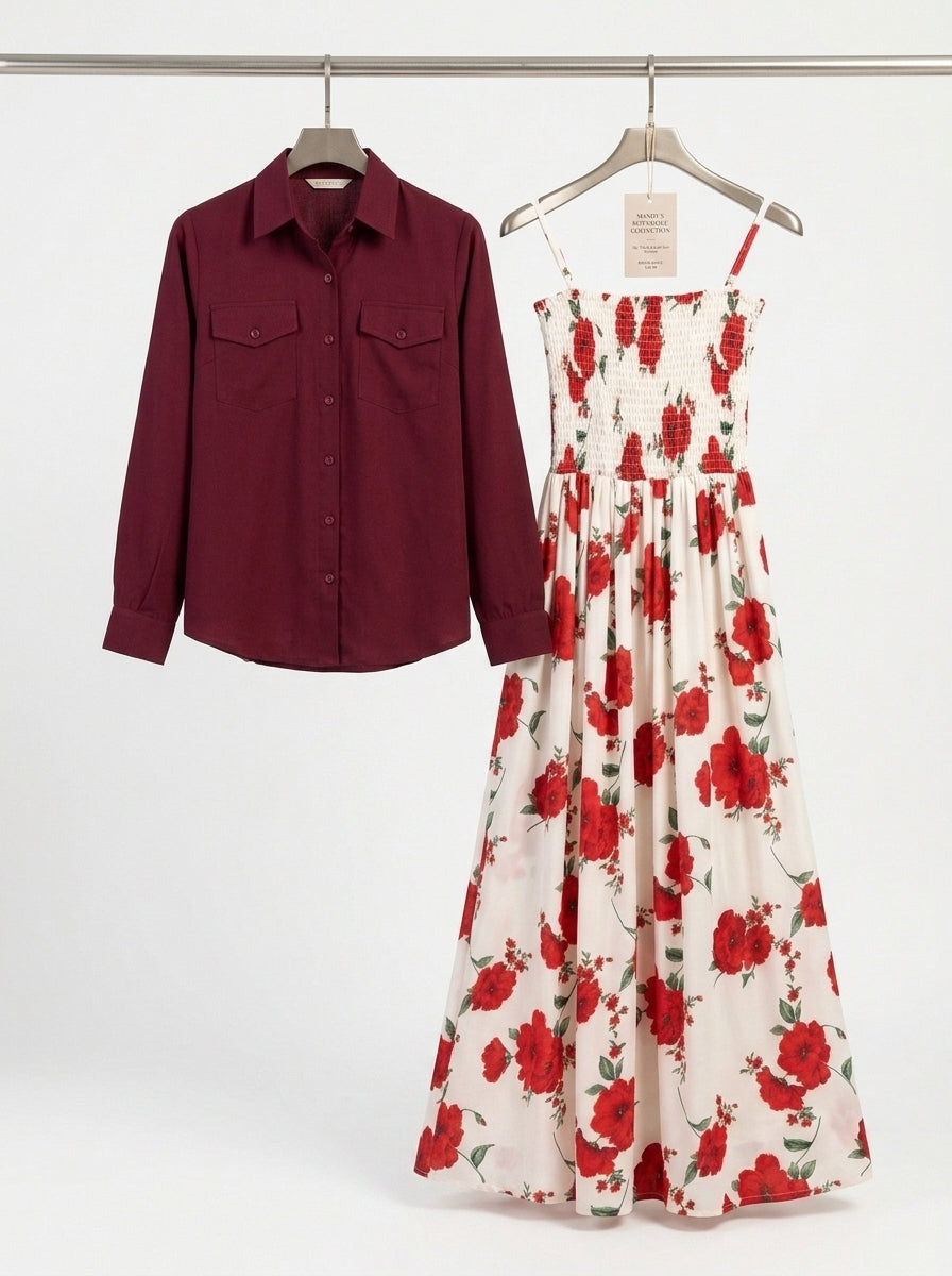 Floral Printed Maxi Dress Imported