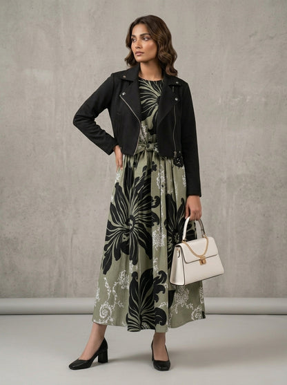 Floral Printed Maxi Dress Imported