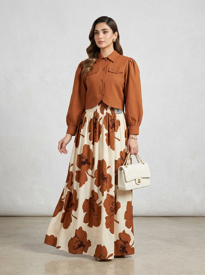 Floral Printed Maxi Dress Imported