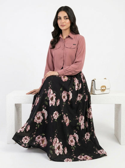 Floral Printed Maxi Dress Imported
