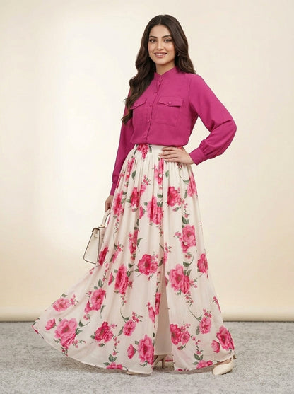 Floral Printed Maxi Dress Imported
