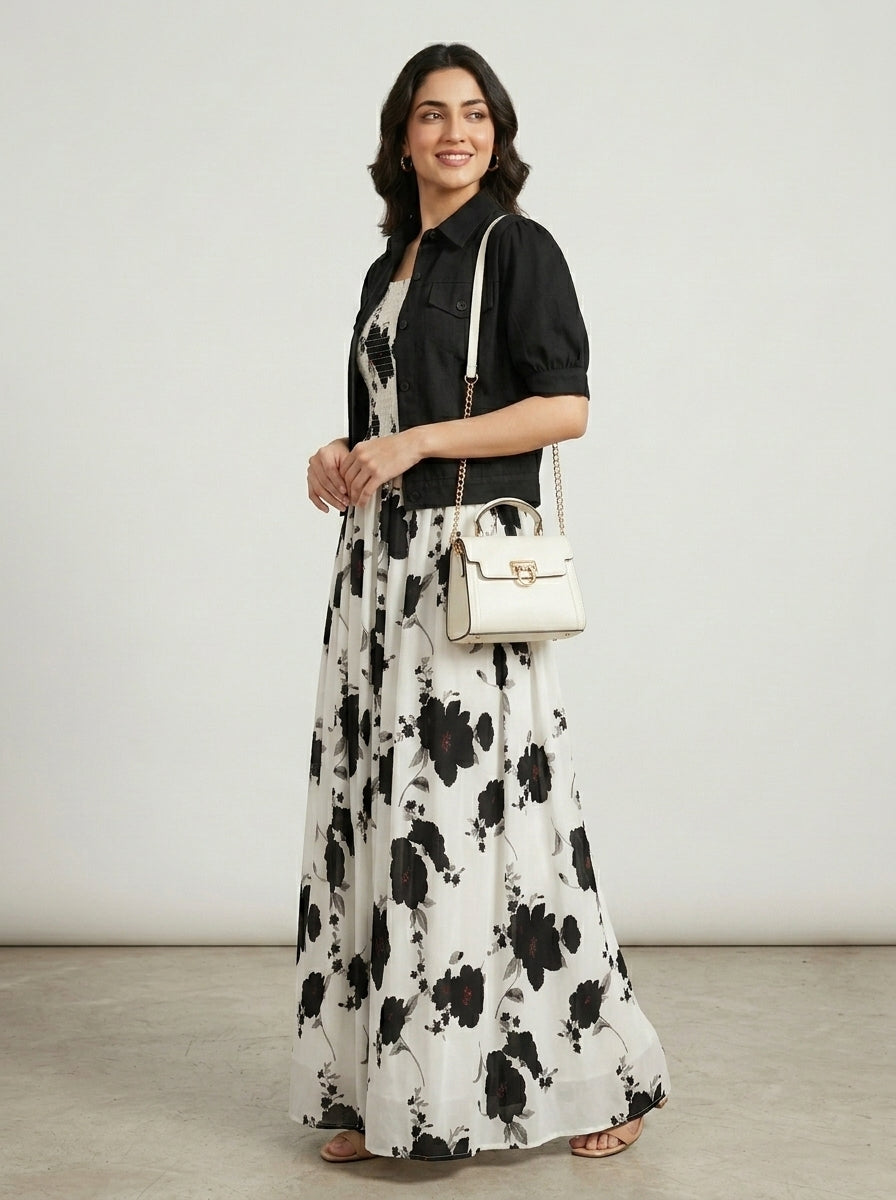 Floral Printed Maxi Dress Imported