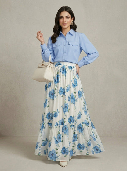 Floral Printed Maxi Dress Imported
