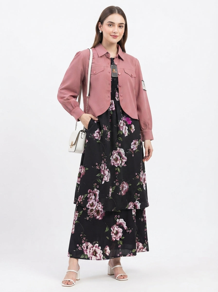 Floral Printed Maxi Dress Imported