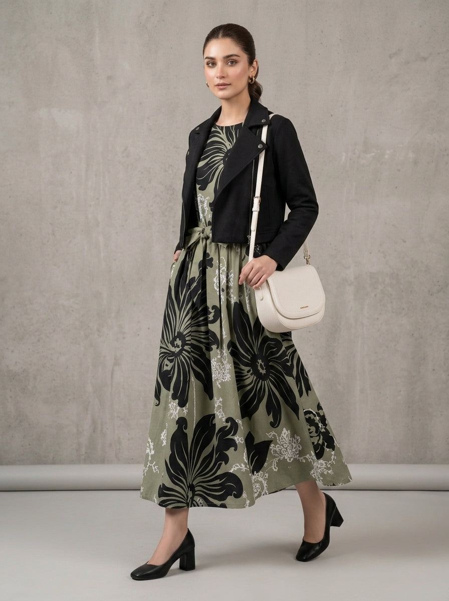 Floral Printed Maxi Dress Imported