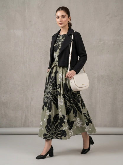 Floral Printed Maxi Dress Imported