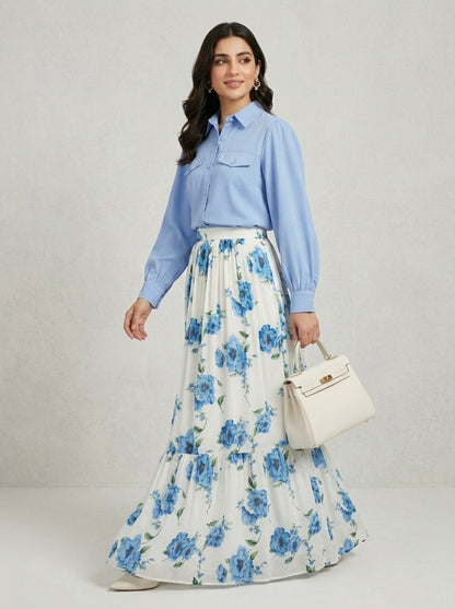 Floral Printed Maxi Dress Imported