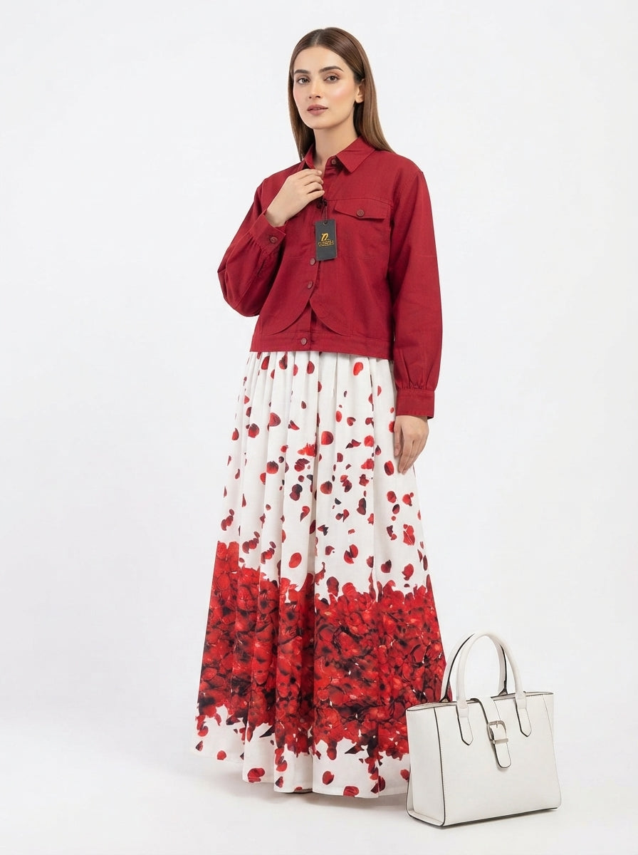 Floral Printed Maxi Dress Imported