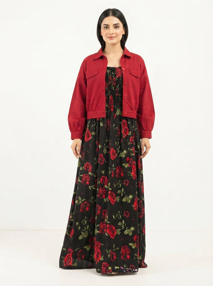 Floral Printed Maxi Dress Imported