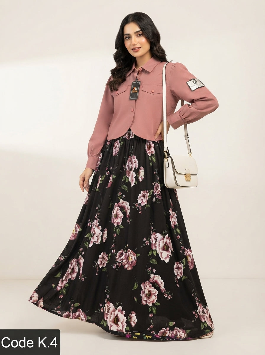Floral Printed Maxi Dress Imported