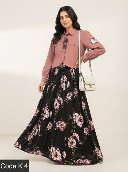 Floral Printed Maxi Dress Imported