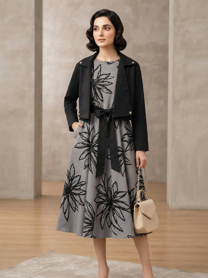 Floral Printed Maxi Dress Set