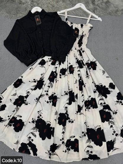 Floral Printed Maxi Dress Imported
