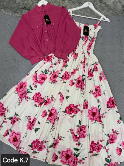 Floral Printed Maxi Dress Imported
