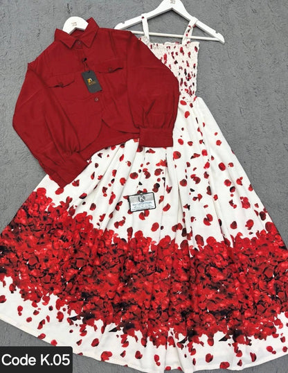 Floral Printed Maxi Dress Imported